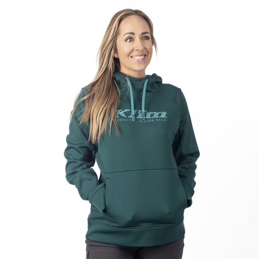 KLIM MORLEY PULLOVER HOODIE 2025 in Rain Forest - Green-Blue Slate