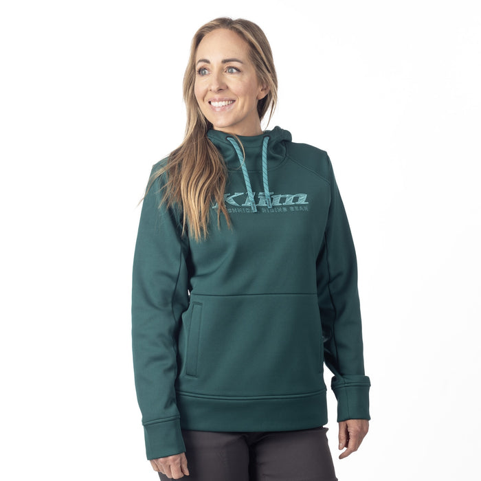 KLIM MORLEY PULLOVER HOODIE 2025 in Rain Forest - Green-Blue Slate