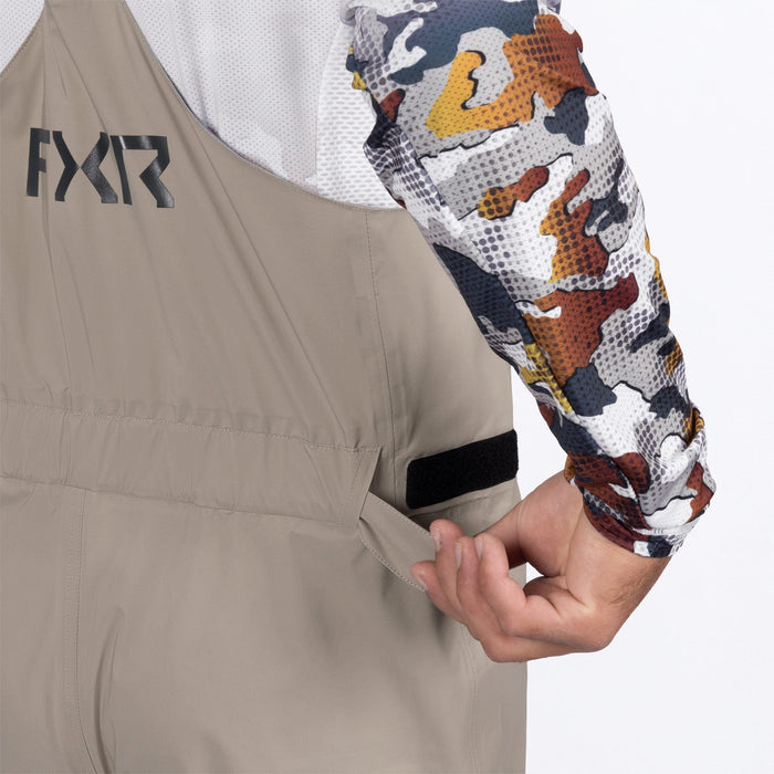 FXR ADVENTURE LITE TRI-LAMINATE BIB PANT in Stone/Asphalt