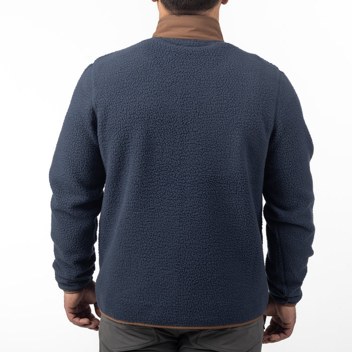 KLIM HIGH PILE JACKET 2025 in Insignia Blue - Cocoa Brown