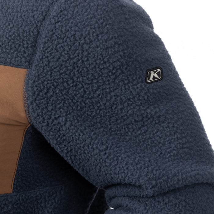 KLIM HIGH PILE JACKET 2025 in Insignia Blue - Cocoa Brown