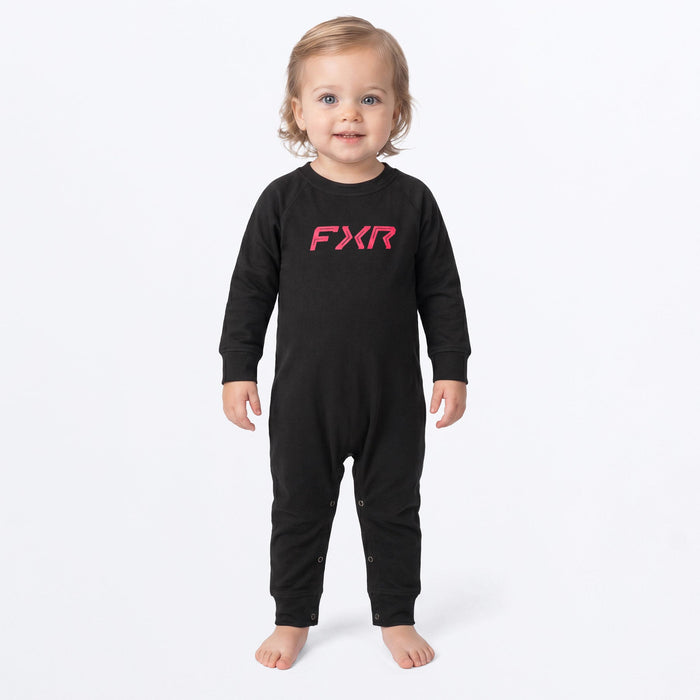 FXR INFANT STACK ONESIE in Black/Razz