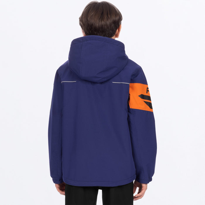 FXR YOUTH ASCEND REVERSIBLE JACKET in Deep Cobalt/Jaffa Orange