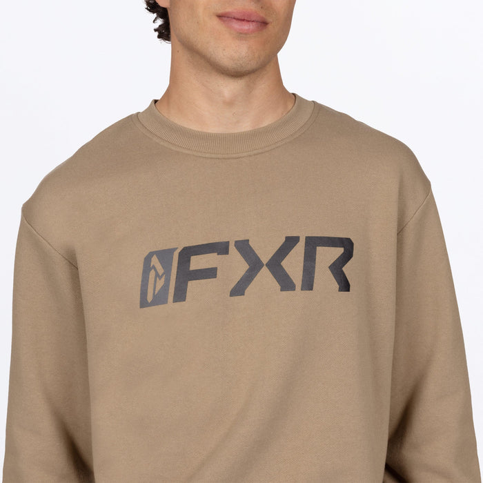 FXR MITERED COTTON CREWNECK SWEATSHIRT in Canvas