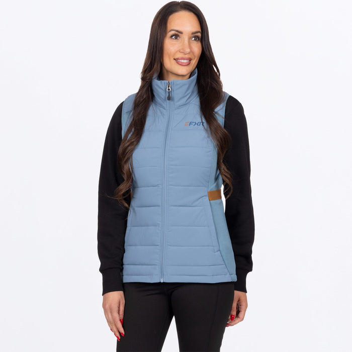 FXR WOMEN'S PHOENIX WINDPROOF QUILTED VEST in Steel/Copper