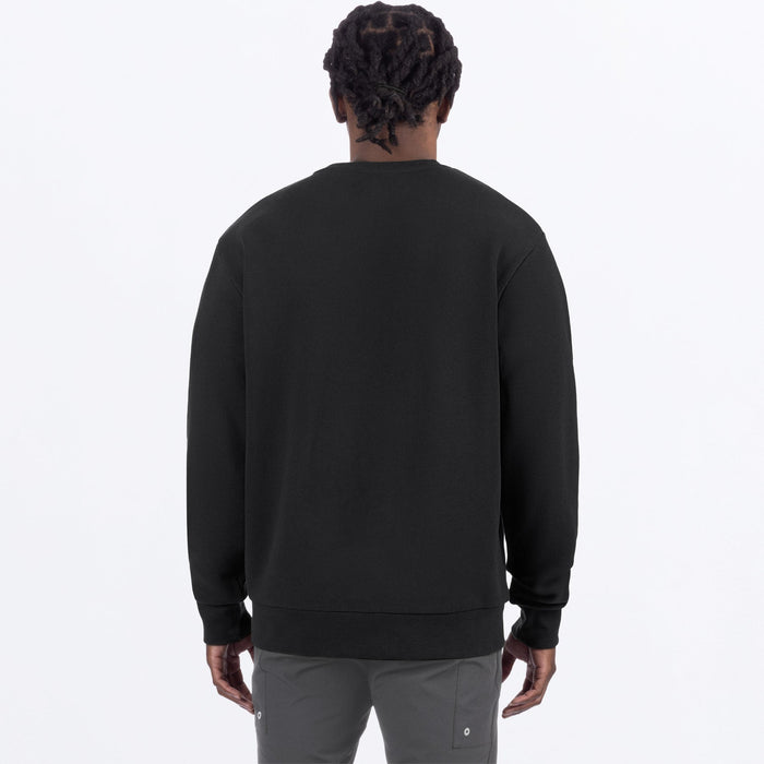 FXR MITERED COTTON CREWNECK SWEATSHIRT in Black Ops