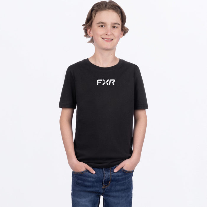 FXR YOUTH PEDIDGREE PREMIUM T-SHIRT in Black/White