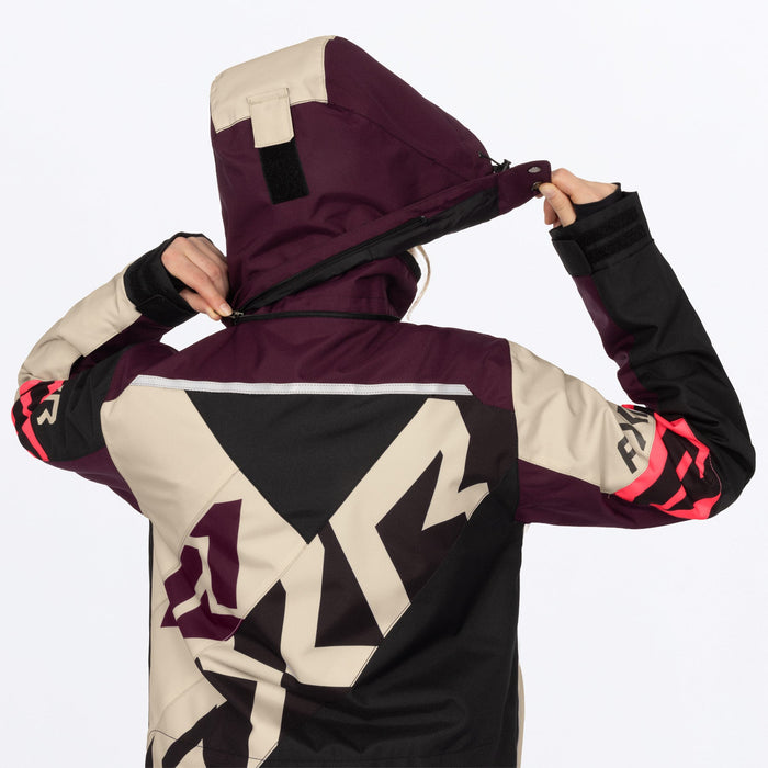 FXR Women's Cold Cross CX F.A.S.T.™ Monosuit in Sand/Plum/Coral