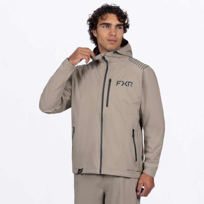 FXR ADVENTURE LITE TRI-LAMINATE JACKET in Stone/Asphalt
