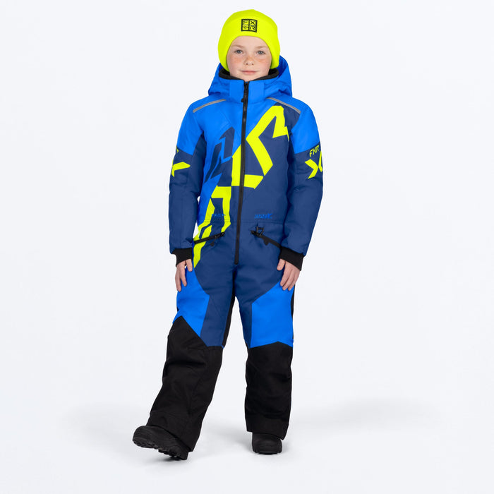FXR CHILD COLD CROSS CX MONOSUIT 2025 - Blue/Dark Blue/HiVis