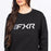 FXR WOMEN'S MITERED COTTON CREWNECK SWEATSHIRT in Black/Grey