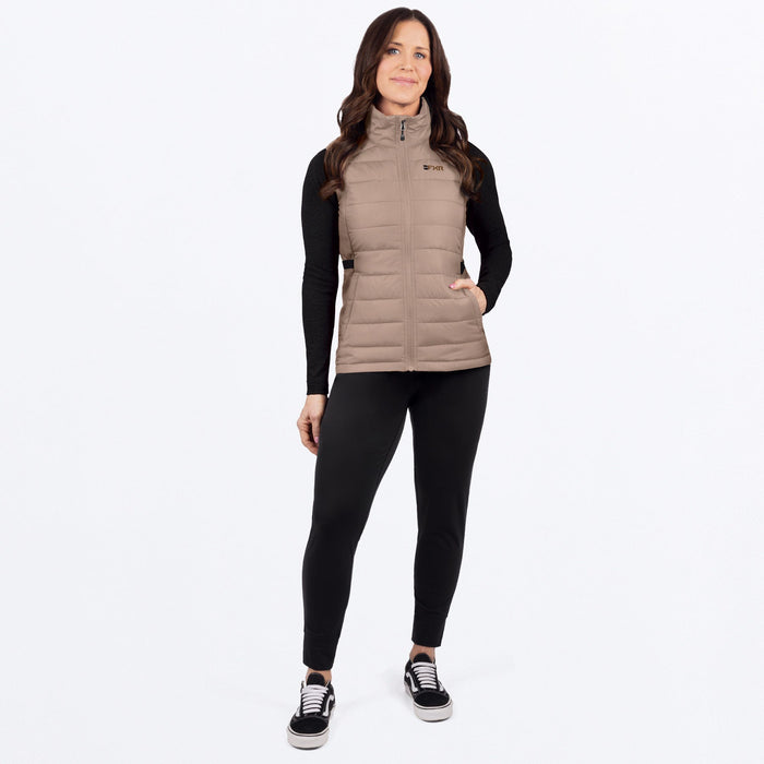 FXR WOMEN'S PHOENIX WINDPROOF QUILTED VEST in Canvas/Black