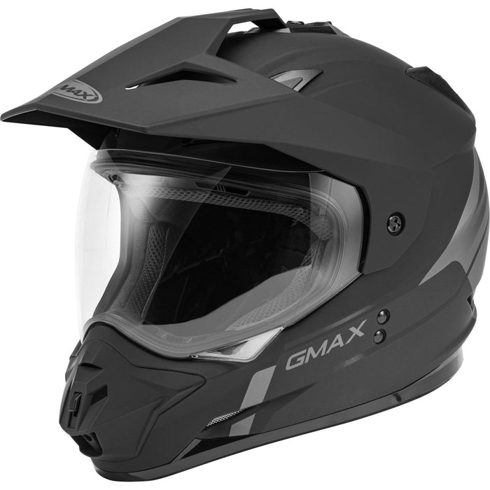 GMAX GM-11 Scud Dual Sport Helmet in Black/Grey