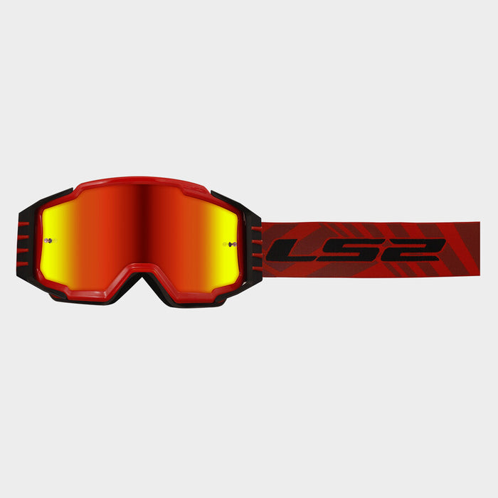 LS2 CHARGER PRO GOGGLES 2026 in Red/Black - Iridium Red