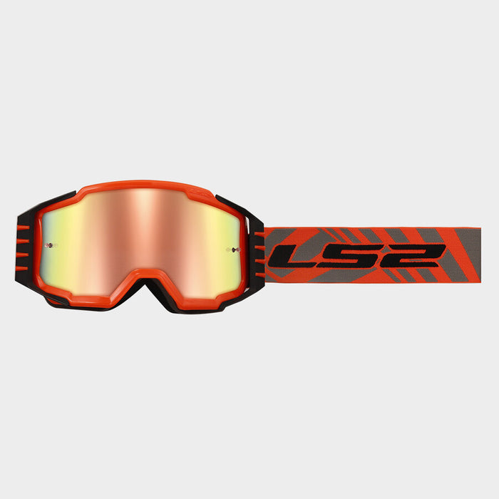LS2 CHARGER PRO GOGGLES 2026 in Orange/Black - Iridium Orange