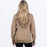FXR WOMEN'S MITERED COTTON CREWNECK SWEATSHIRT in Canvas/D.Cedar