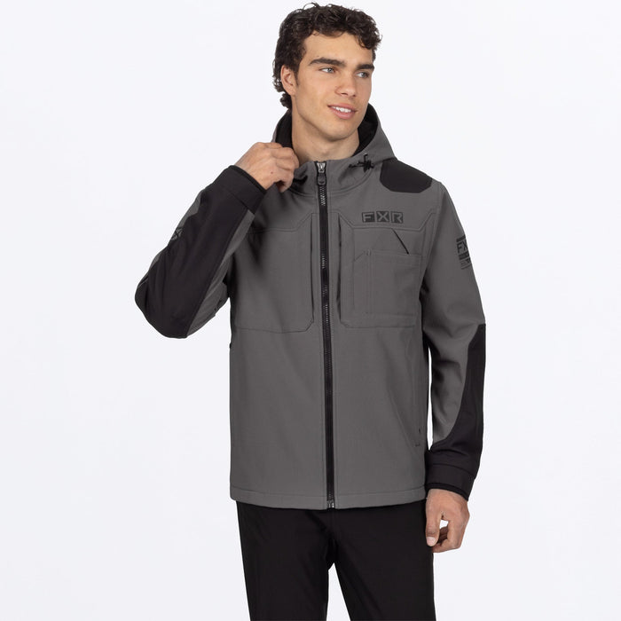 FXR STRONGHOLD TECH-SHELL JACKET in Char/Black