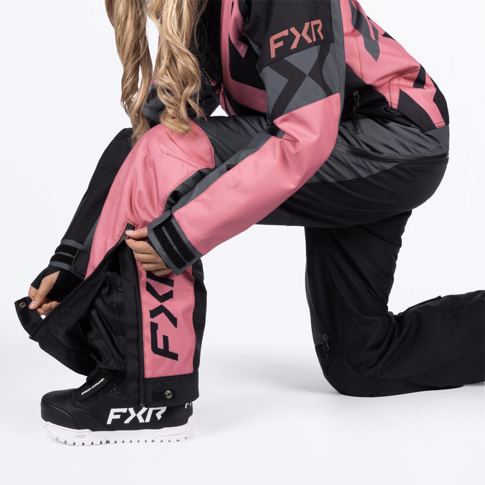 FXR WOMEN'S COLD CROSS CX LITE MONOSUITS 2025 - Black/Charcoal/Rose