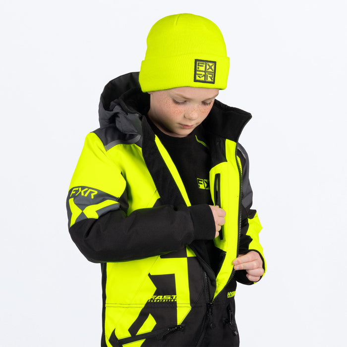 FXR CHILD COLD CROSS CX MONOSUIT 2025 - Black/HiVis