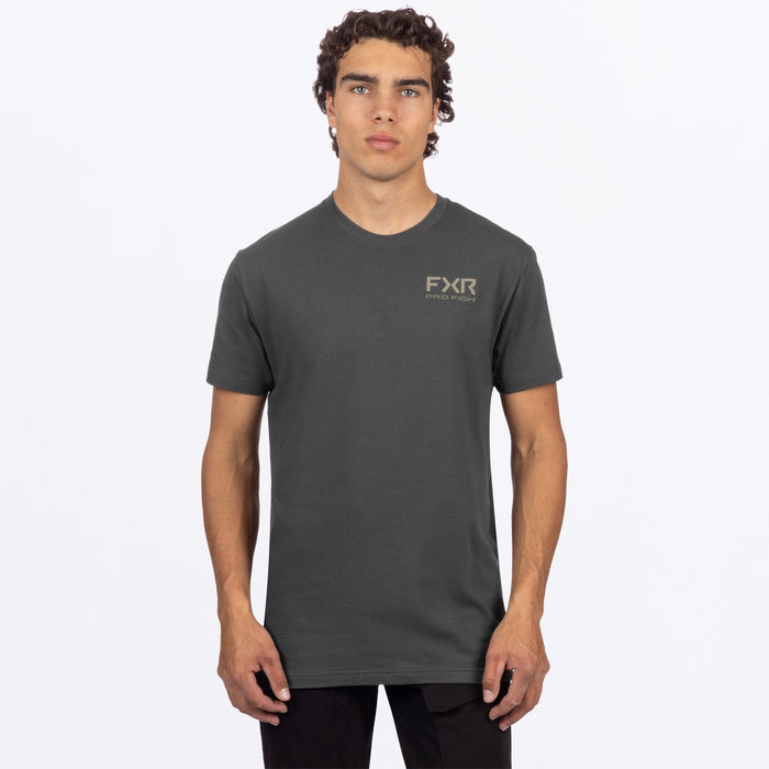 FXR WALLEYE PREMIUM T-SHIRT 2025 - Asphalt/Orange