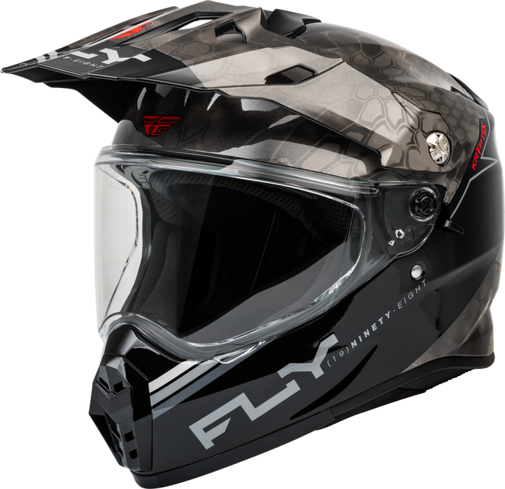 FLY RACING TREKKER KRYPTEK CONCEAL DUAL SPORT HELMET 2026 in Black/Grey/White
