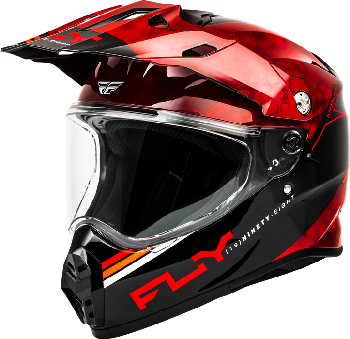 FLY RACING TREKKER KRYPTEK CONCEAL DUAL SPORT HELMET 2026 in Red/Black
