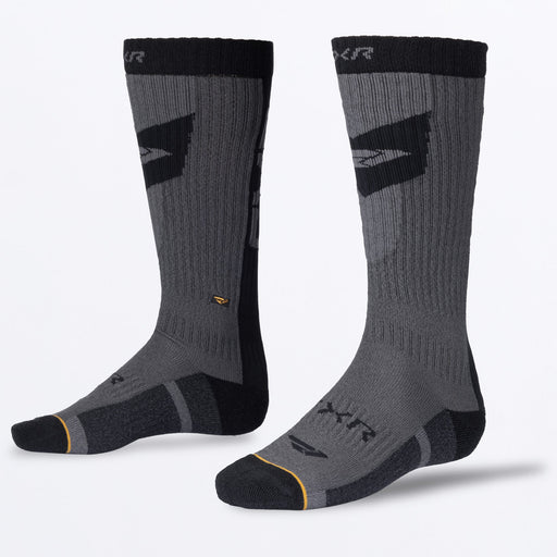 FXR BOOST PERFORMANCE SOCK (2 PACK) SNOW 2027 in Asphalt/Black