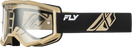 FLY RACING FOCUS GOGGLES - YOUTH 2026 in Black/Khaki w/ Clear Lens