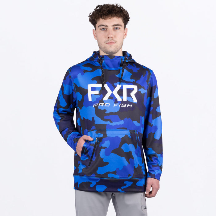 FXR PRO FISH TECH PULLOVER HOODIE 2025 in Blue Camo
