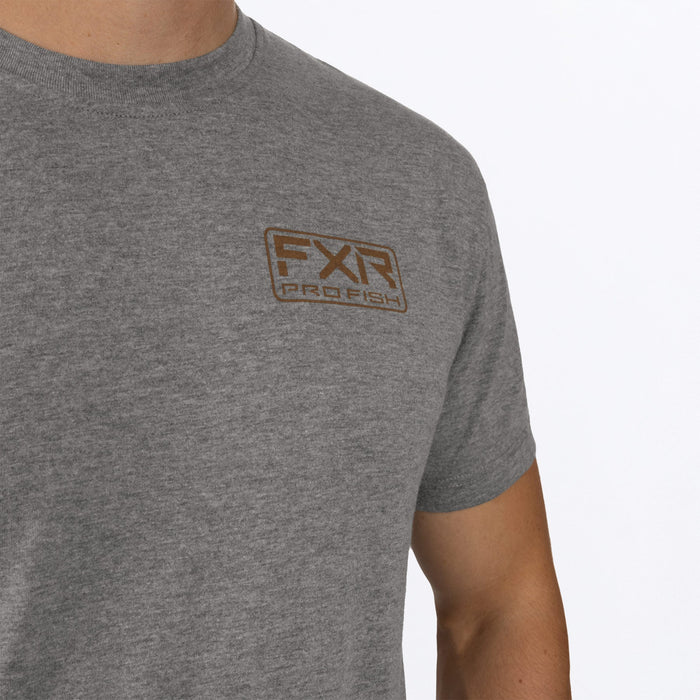 FXR Walleye Premium T-shirt in Grey Heather/Copper