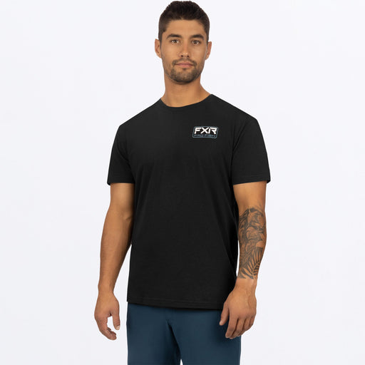 FXR Walleye Premium T-shirt in Black/Lt Steel 