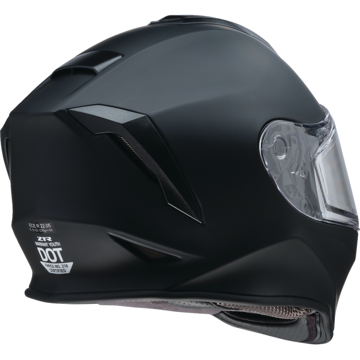 Z1R WARRANT SNOW 2.0 SOLID YOUTH HELMET 2026 in Flat Black