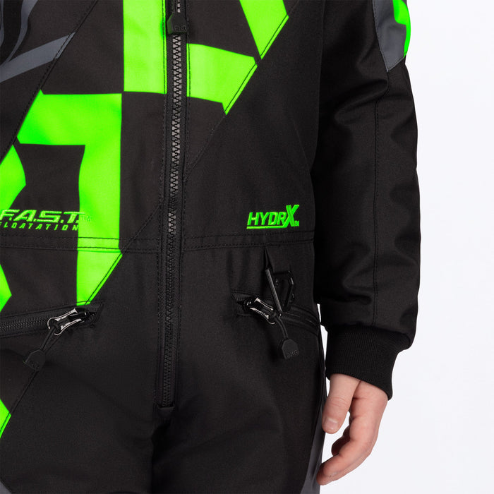 FXR CHILD COLD CROSS CX MONOSUIT 2025 - Black/Charcoal/Lime