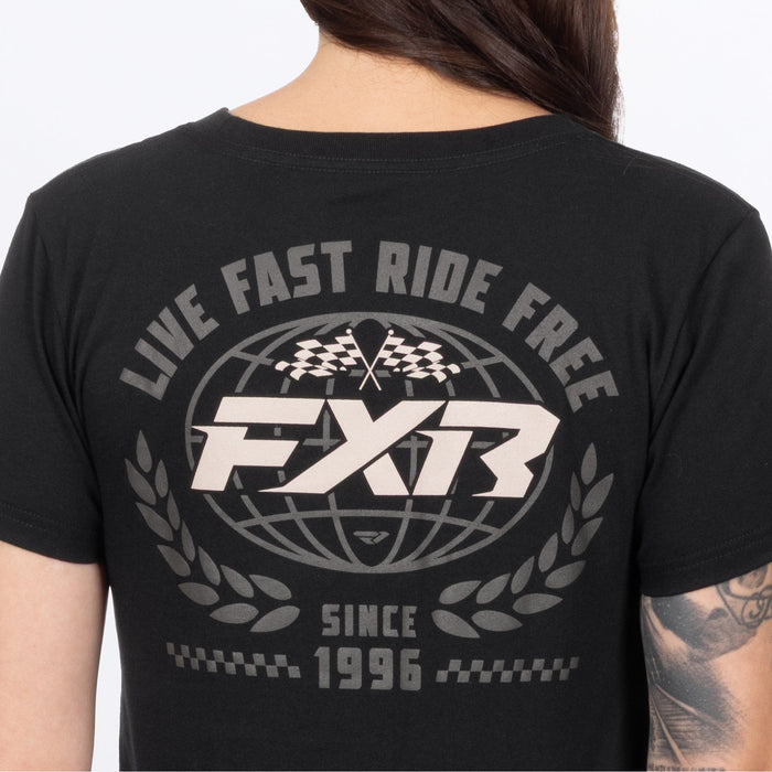 FXR WOMEN'S WORLDWIDE PREMIUM T-SHIRT in Black/Army