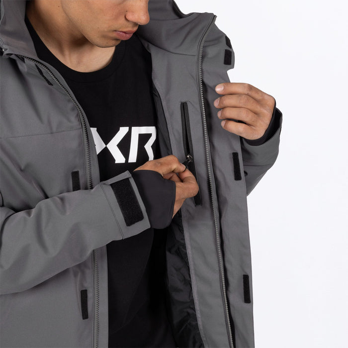 FXR ASCEND JACKET in Char/Gold