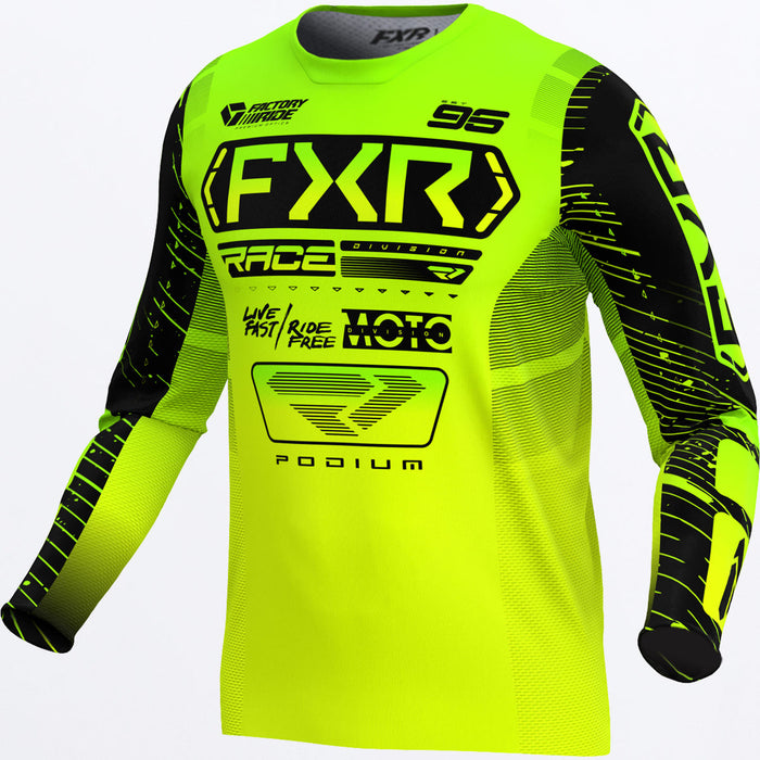 FXR PODIUM YOUTH JERSEY 2025 in HiVis/Lime/Black