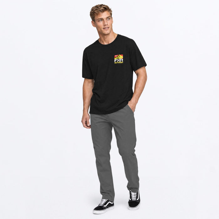 FXR MOUNTAIN PREMIUM T-SHIRT in Black/Tang