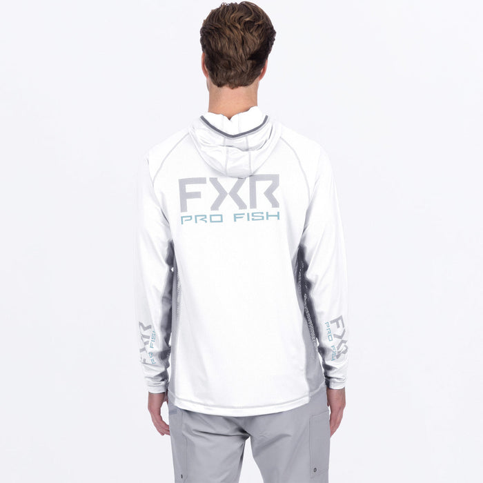 FXR DERBY AIR UPF PULLOVER HOODIE 2025 in White/Grey