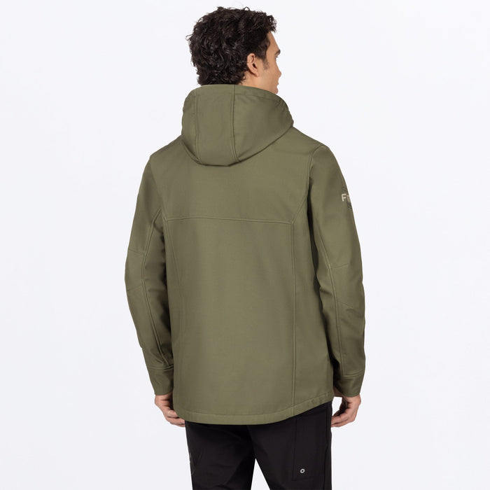 FXR HYDROGEN SOFTSHELL JACKET in Moss/Stone