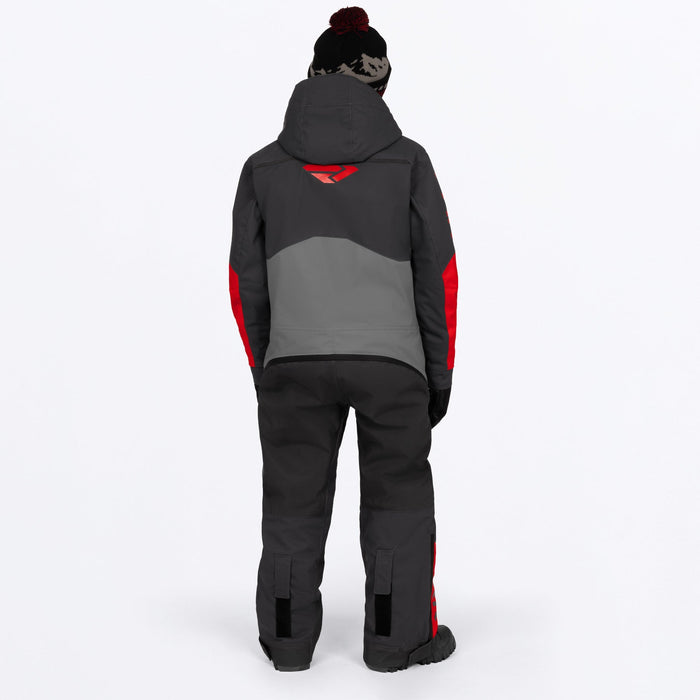 FXR Youth Vertical Monosuit in Ti/Asphalt/Red