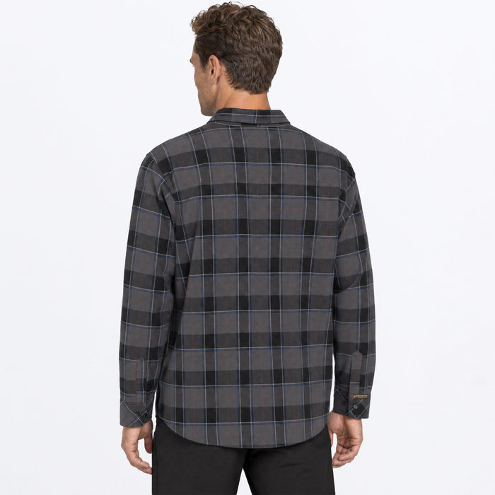 FXR HD FLANNEL SHIRT in Black/Asphalt
