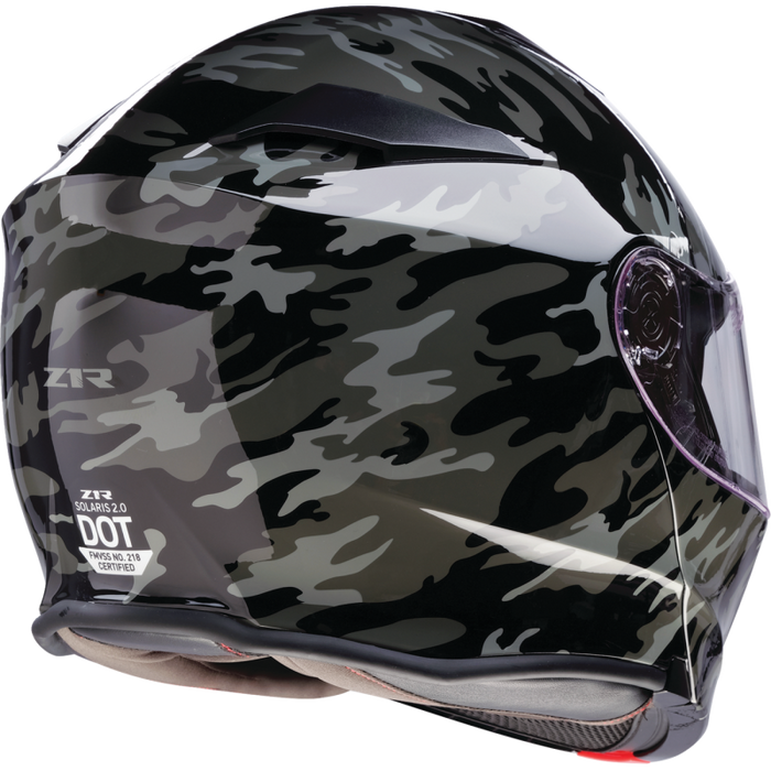 Z1R SOLARIS 2.0 CAMO MODULAR HELMET 2026 in Black/Gray