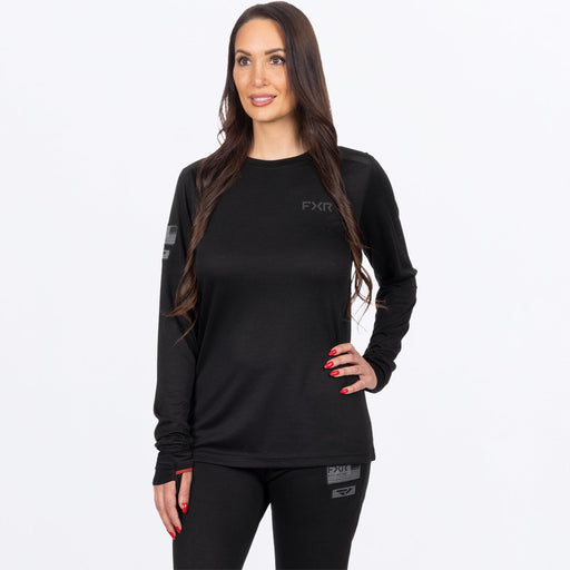 FXR WOMEN'S VAPOR MERin O LONGSLEEVE in Black