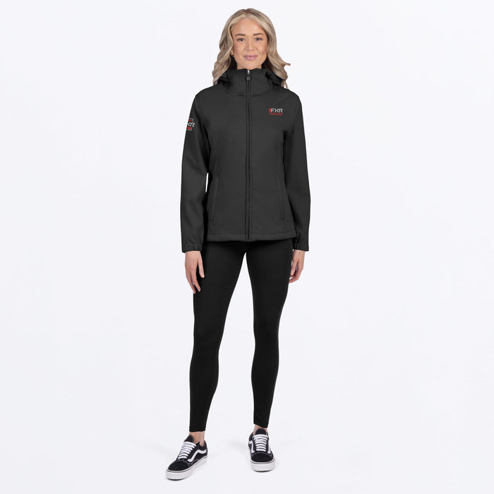 FXR WOMEN'S HYDROGEN SOFTSHELL JACKET in Black/Red
