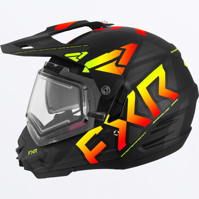 FXR Torque X Team Helmet With E-shield And Sun Shade in Ignition