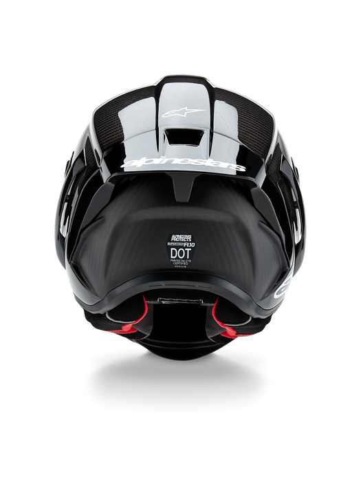 ALPINESTARS SUPERTECH R10 SOLID HELMET 2025 IN BLACK CARBON MATTE AND GLOSSY
