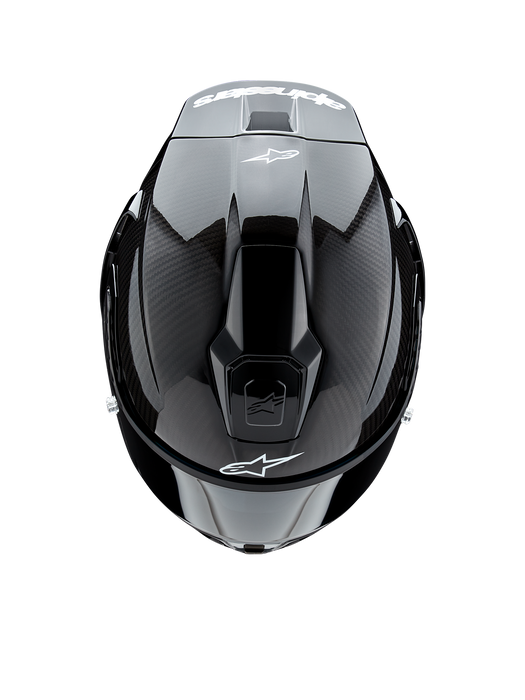 ALPINESTARS SUPERTECH R10 SOLID HELMET 2025 IN BLACK CARBON MATTE AND GLOSSY