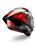 ALPINESTARS SUPERTECH R10 ELEMENT HELMET 2025 IN BLACK/ CARBON BRIGHT RED/ WHITE GLOSSY