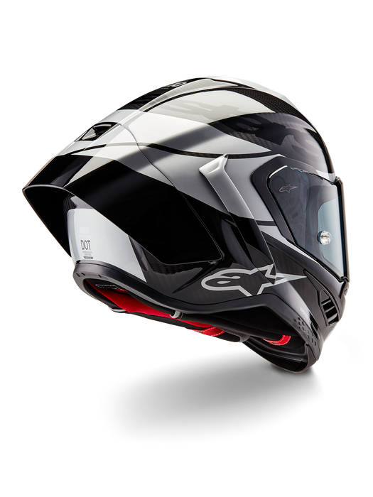 ALPINESTARS SUPERTECH R10 ELEMENT HELMET 2025 IN BLACK/ CARBON SILVER/ BLACK GLOSSY