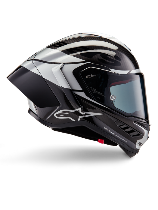 ALPINESTARS SUPERTECH R10 ELEMENT HELMET 2025 IN BLACK/ CARBON SILVER/ BLACK GLOSSY